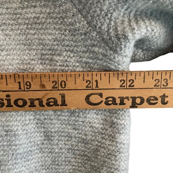 NWT Talbots Plus Turtleneck Fair Isle Sweater 2X Gray Metallic Holiday Classic - Picture 10 of 14